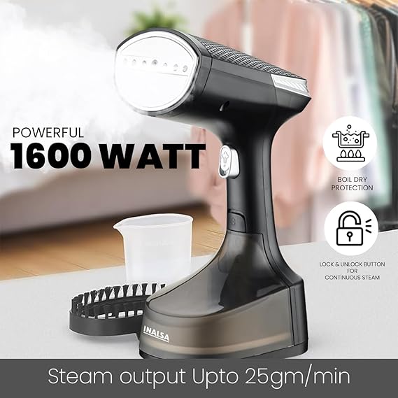 INALSA Garment Steamer for Clothes,Steam Iron Press - Vertical & Horizontal Steaming