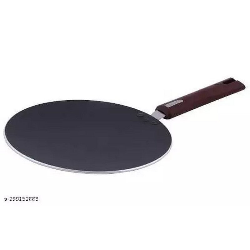 NIRLEP Aluminium JCG22N by Bajaj Electricals Selec+ J Class Aluminium 22 Cm Non Stick Concave Tawa, 3 mm, Maroon