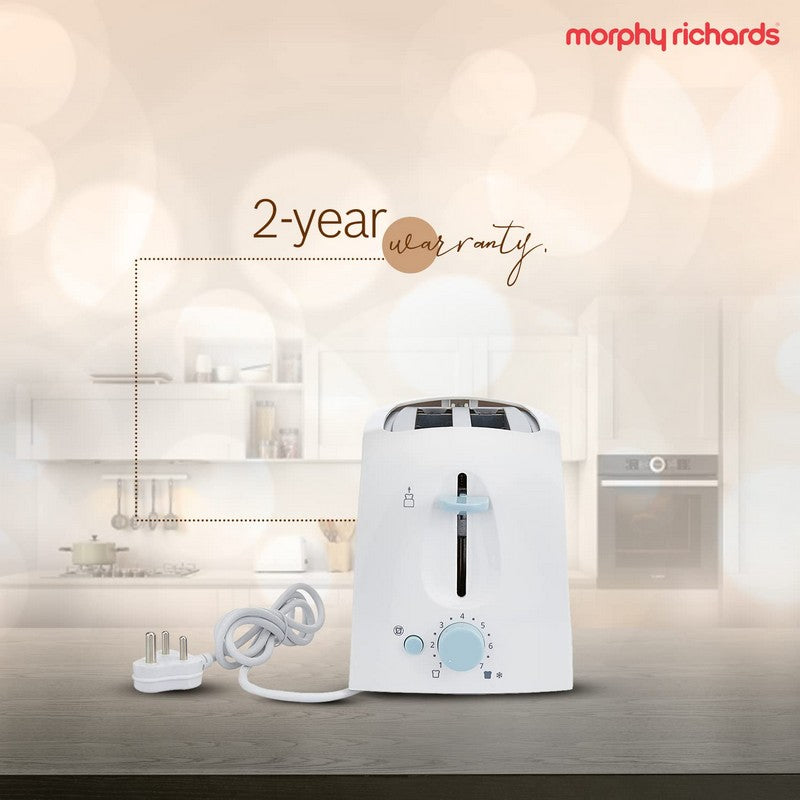 Morphy Richards AT 201 650 W Pop Up Toaster (White)