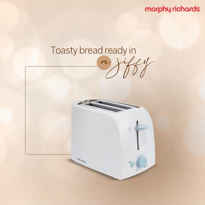 Morphy Richards AT 201 650 W Pop Up Toaster (White)