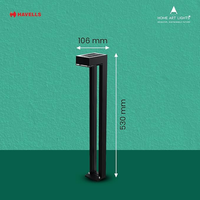 Havells Solar Bollard (LED Sunbeam Pathfinder 1W IP54 Solar R B)