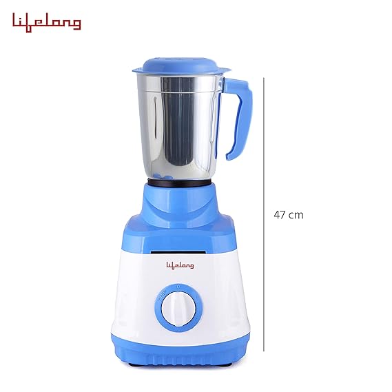 Lifelong Bolt LLMG70 750W Mixer Grinder (White, Blue, 3 Jars)
