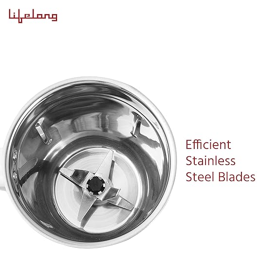 Lifelong Bolt LLMG70 750W Mixer Grinder (White, Blue, 3 Jars)