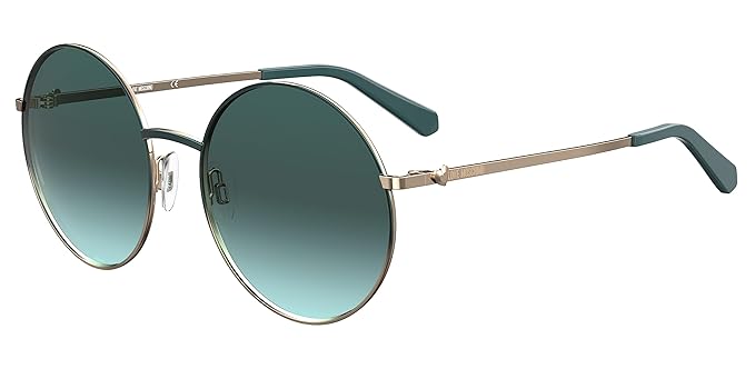 Love Moschino Women UV Protected Green Lens Metal Round Sunglasses - 716736715957 (203871ZI955EQ)