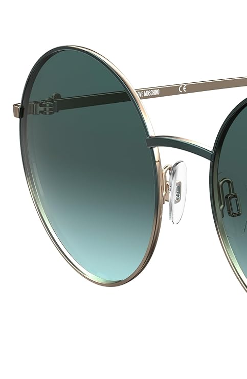 Love Moschino Women UV Protected Green Lens Metal Round Sunglasses - 716736715957 (203871ZI955EQ)