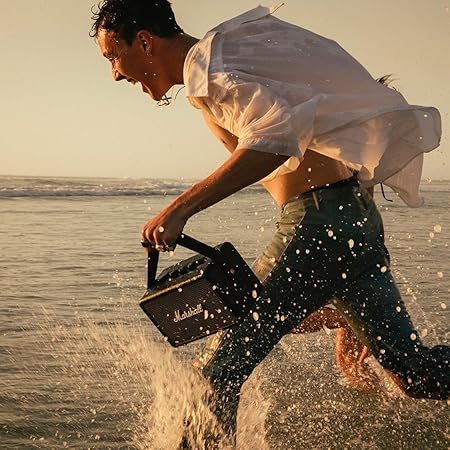 Marshall Kilburn II Portable Bluetooth Speaker with 20+ Hours of Portable Playtime, (360° Sound), Water-Resistant (IPX2) Black