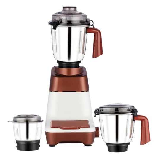 MORPHY RICHARDS MIXER GRINDER LUSH 640111 WHITE + METALLIC BROWN COLOUR 750W WITH 3 JARS