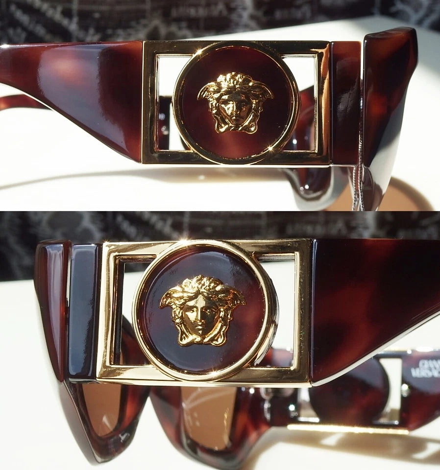 GIANNI VERSACE Vintage Women's Sunglasses Mod.421/B Col.900 Shade Gold