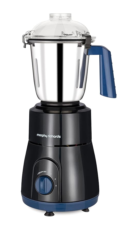 Morphy Richards 750W Relish 4 Jars Mixer Grinder, Black and Blue, Regular