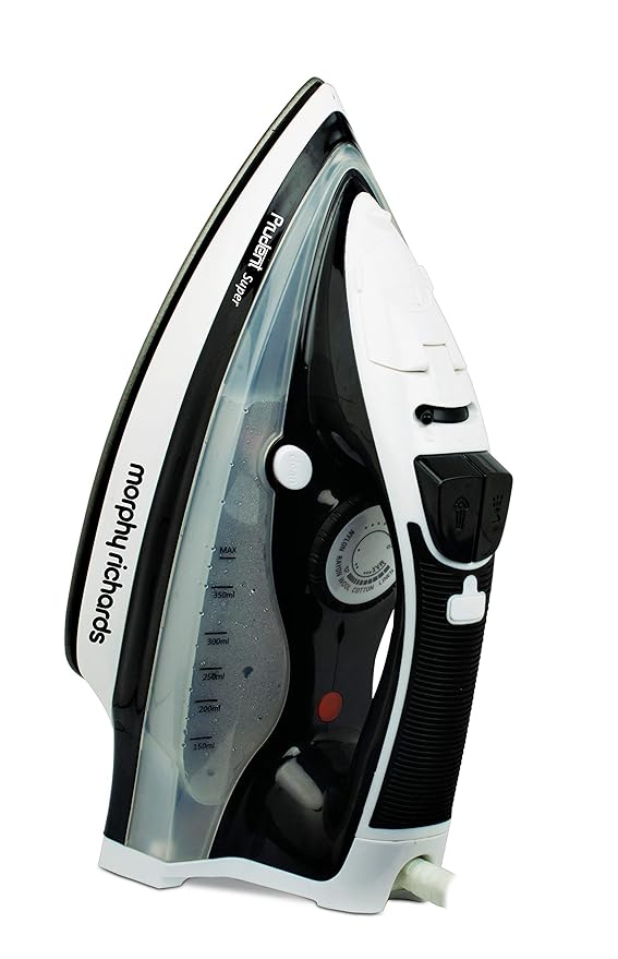 Morphy Richards Abs Plastic Prudent Steam Iron 1600 W With 400 Ml Water Tank And Vertical Ironing, White, Regular, 1600 Watts