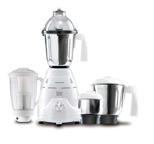 Morphy Richards Icon Supreme 750W Mixer Grinder 4 Jars (White)