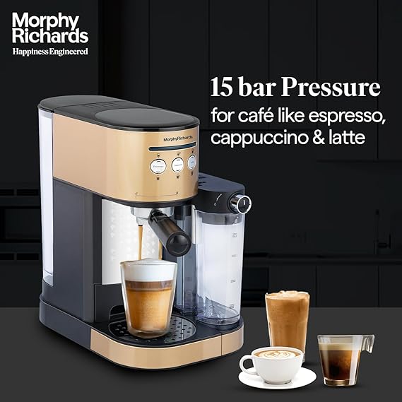 Morphy Richards Kaffeto 1350 W Milk Frother and Coffee Maker
