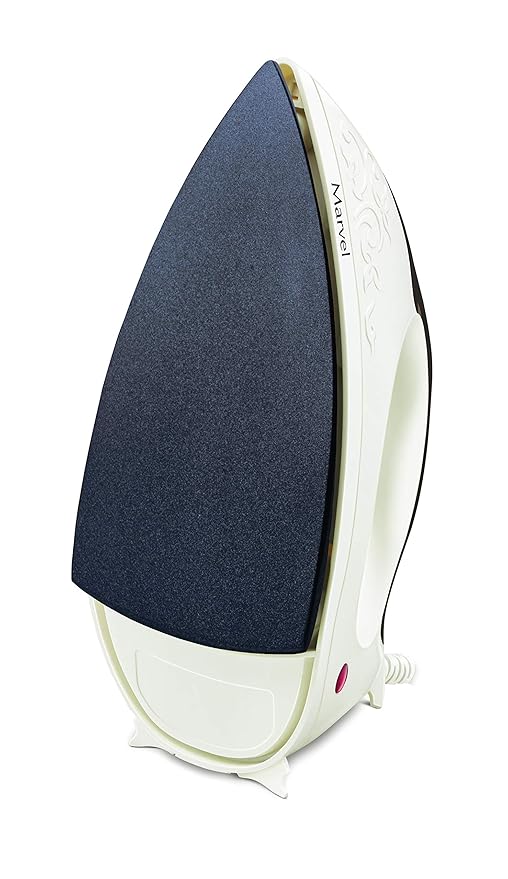 Morphy Richards Marvel Dry Iron 1000 W with Teflon Coated Non-Stick Soleplate, White, Regular