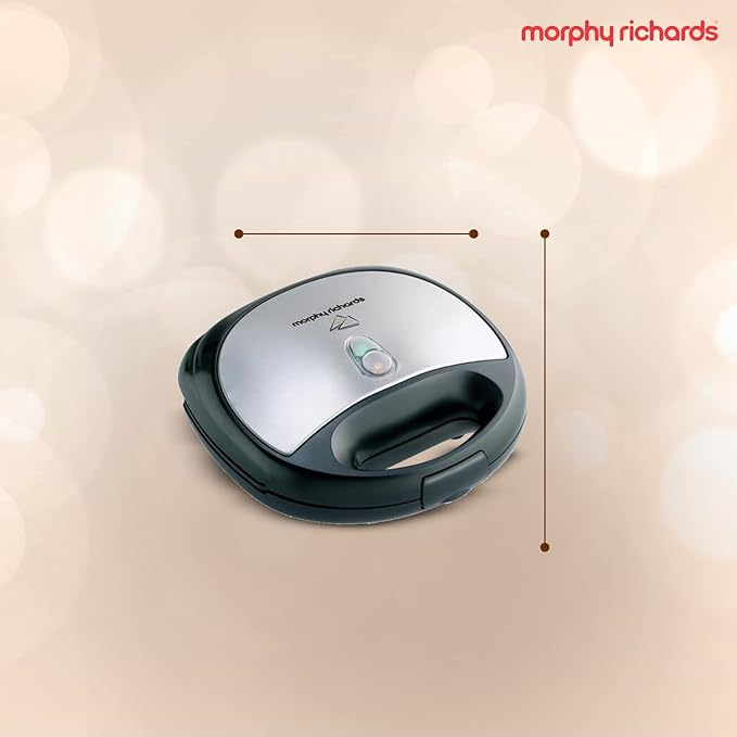 Morphy Richards SM3006(G) 750-Watt Grill Sandwich Toaster (Silver and Black)