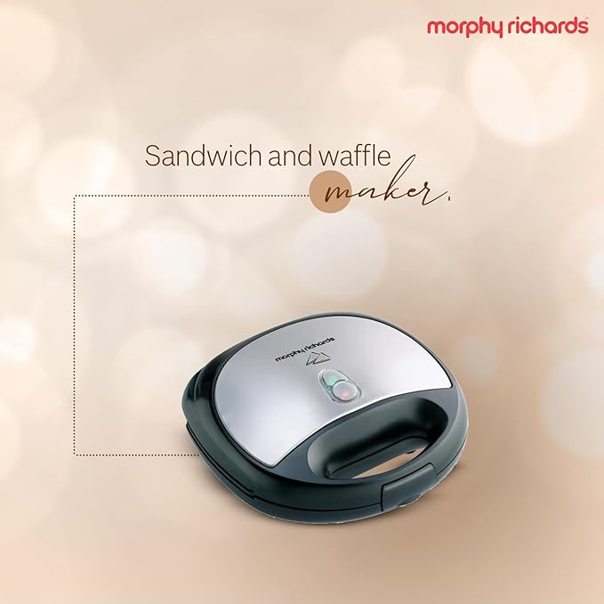 Morphy Richards SM3006(G) 750-Watt Grill Sandwich Toaster (Silver and Black)