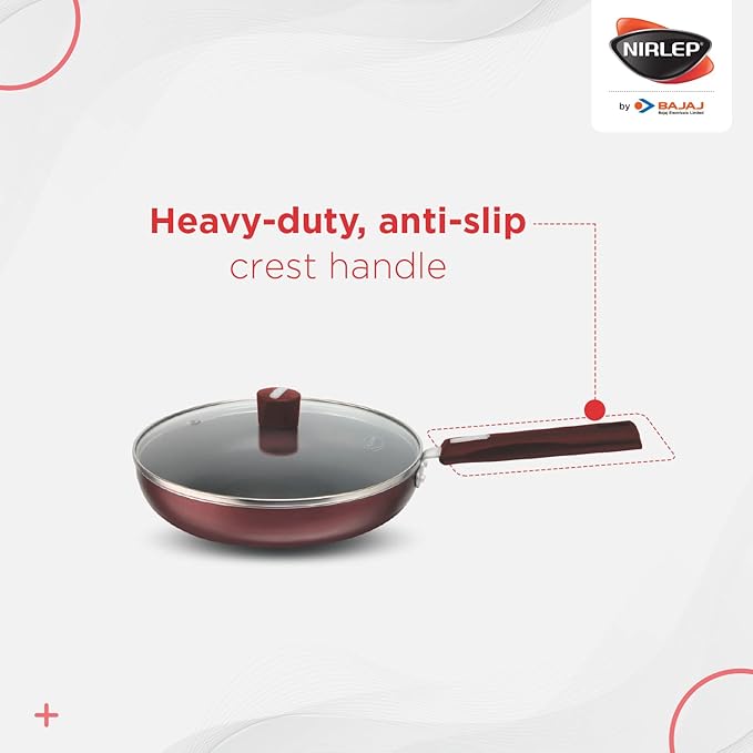 NIRLEP Select Fry PAN (with Glass LID) 22CM