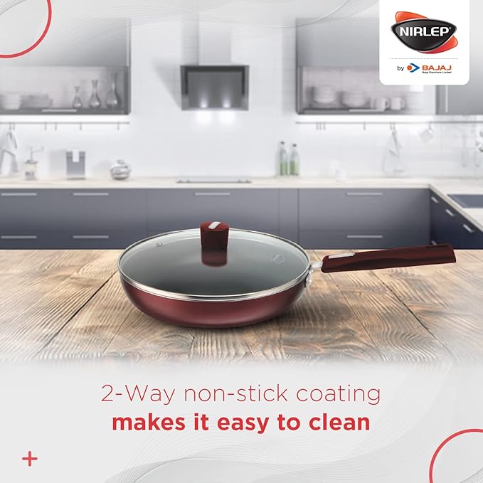 NIRLEP Select Fry PAN (with Glass LID) 22CM