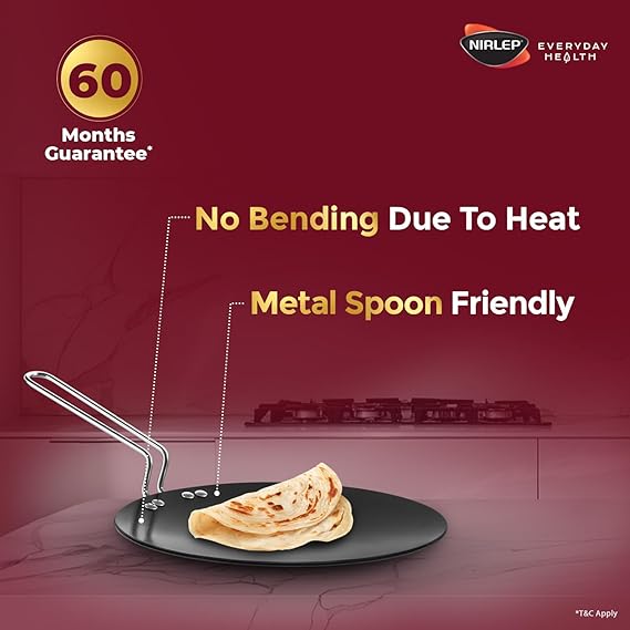 Nirlep Ebony ECG22N Concave Roti Tawa 22 cm