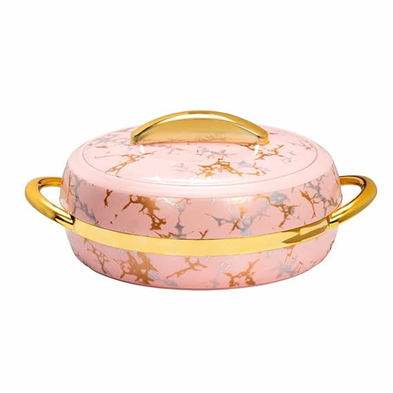 SANJEEV KAPOOR PREMIUM HOUSEWARE OPTIMA CASSEROLE(2500ML), PINK | Stainless Steel | Insulated |BPA Free | Food Grade | Recyclable