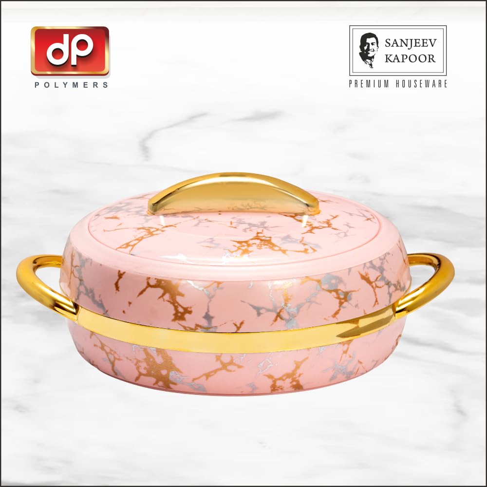 SANJEEV KAPOOR PREMIUM HOUSEWARE OPTIMA CASSEROLE(2500ML), PINK | Stainless Steel | Insulated |BPA Free | Food Grade | Recyclable