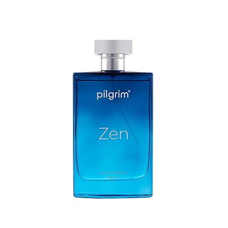 Pilgrim Men Zen Eau De Parfum With Aqua Notes & Aromatic Vetiver | Long Lasting Aquatic Fragrance | Experience Breeze Along The Ocean | Designed in France | 100 Ml