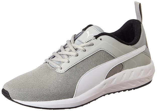 Puma Unisex-Adult Flex Run Quarry-Nimbus Cloud-Black Running Shoe UK-8 (37795502)