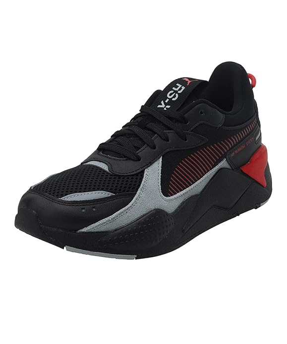 Puma Unisex-Adult RS-X Reinvention Black-High Risk Red Sneaker UK-3 (36957913)