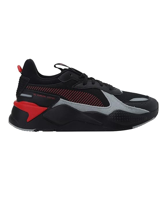 Puma Unisex-Adult RS-X Reinvention Black-High Risk Red Sneaker UK-3 (36957913)