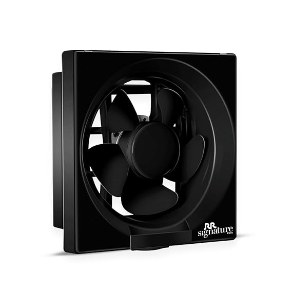 RR Signature Vento Deluxe 150 MM Exhaust Fan For Kitchen, Bathroom with Strong Air Suction, Rust Proof Body and Dust Protection Shutters (Black)