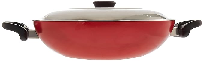 Nirlep SKR28WL Bajaj Electricals Aluminium Sakhi Kadhai with Lid , Red