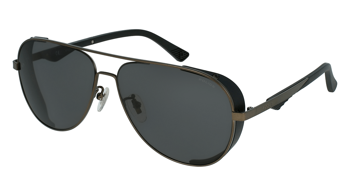 Police Aviator Grey Sunglasses For Men SPL721A