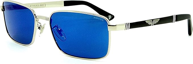 Police SPLA54-E70B Men's Sunglasses Mercedes Armor Gate Up PETRONAS Blue Lens