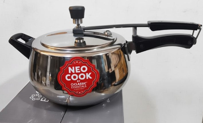CLASSIC ESSENTIALS Prochef Stainless Steel Cooker | Isi Certified Inner Lid Pressure Cooker | Non Reactive, Non Toxic & Non Staining Food Grade Surface | Long Lasting Sealing Gasket (5), 5 Liters