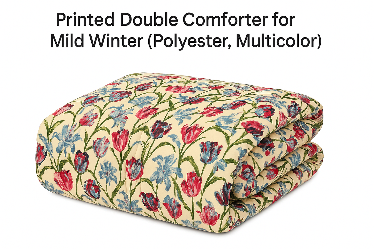 Repose Printed Double Comforter for Mild Winter (Polyester, Multicolor)