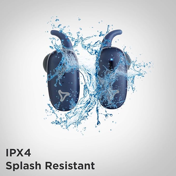 Syska IEB300 Ear GO True Wireless Earbuds with Portable Mini Charging Box Compatible with Google Assistant and SIRI (Blue)