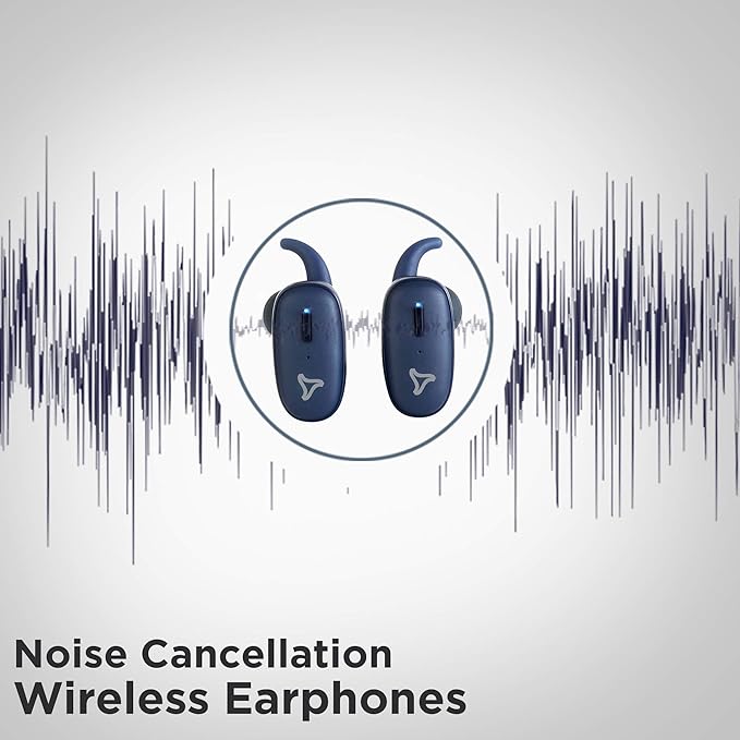 Syska IEB300 Ear GO True Wireless Earbuds with Portable Mini Charging Box Compatible with Google Assistant and SIRI (Blue)