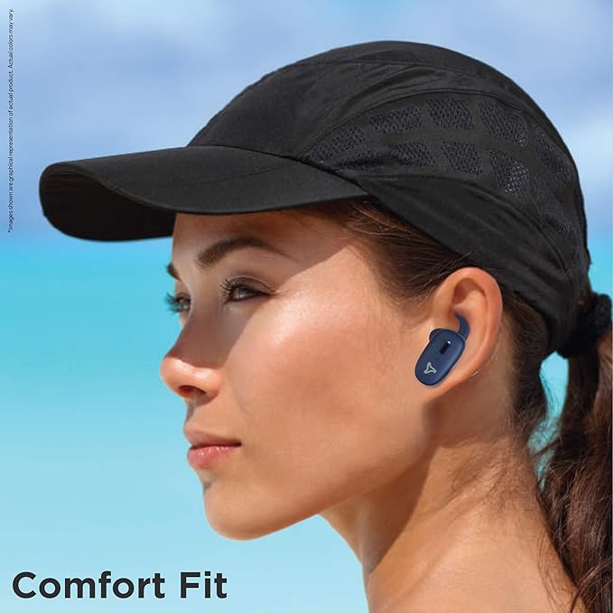 Syska IEB300 Ear GO True Wireless Earbuds with Portable Mini Charging Box Compatible with Google Assistant and SIRI (Blue)