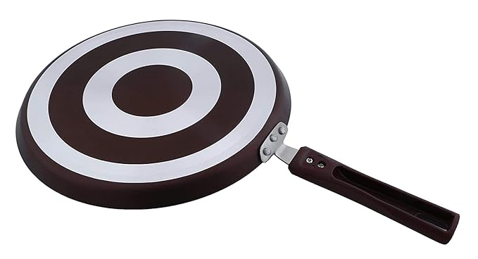 Nirlep by Bajaj Electricals Selec+ J Class 29 Cm Non Stick Flat Tawa, 4 mm, Maroon Pack Of 2