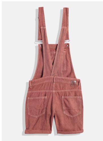 UTH by Roadster Girls Brown Solid Dungaree with Applique Detail