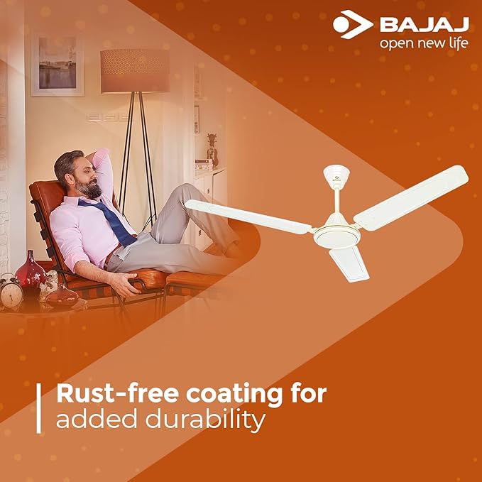 Bajaj Edge HS 1200 mm Ceiling Fan (Opal White)