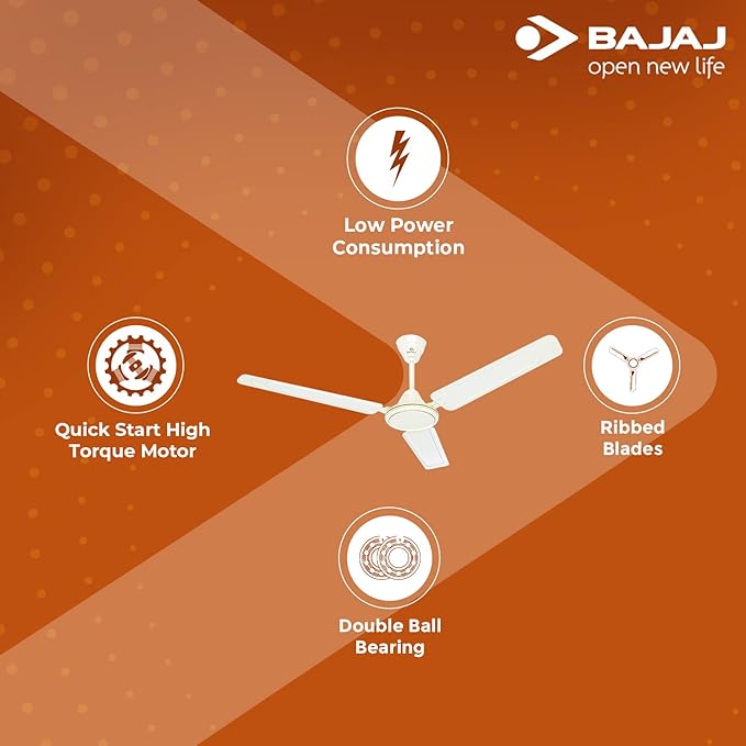 Bajaj Edge HS 1200 mm Ceiling Fan (Opal White)