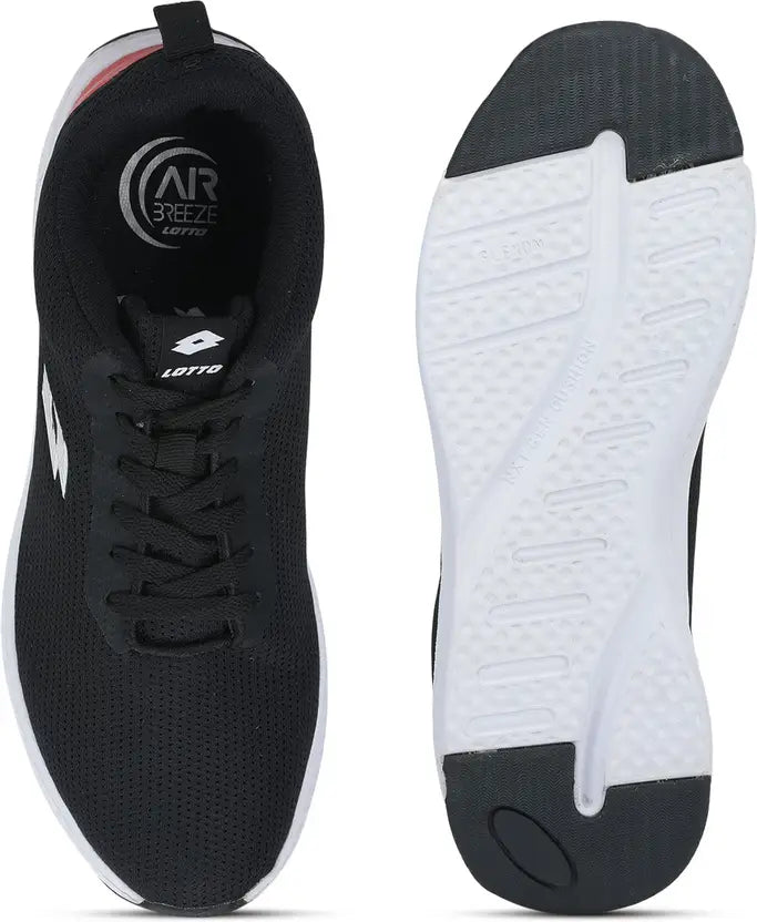 Lotto Men Vega Running Shoes Black/White Running Shoes For Men (Black , UK-9)