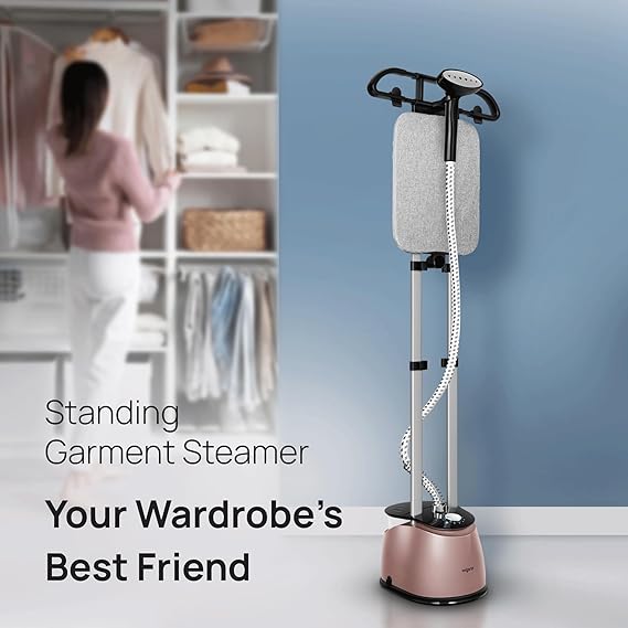 Wipro Elato GST 204 Standing Garment Steamer | 2.2L Water Tank | 10 Heat Settings | Adjustable Steam FLow | Adjustable Iron Board | Horizontal And vertical Ironing | SteamOutput 42 g/min|2000 Watts