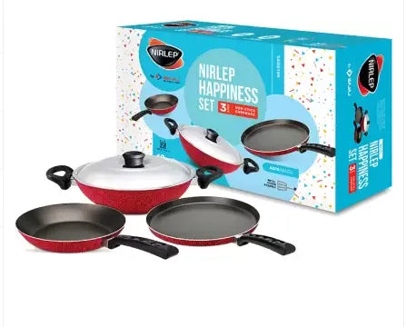 BAJAJ 3 Pc gift set Bottom Non-Stick.