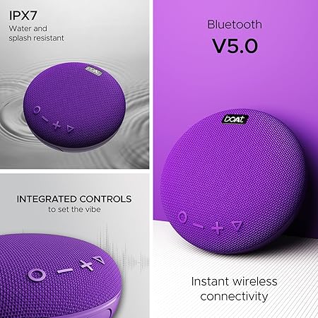 boAt Stone 190 5W Bluetooth Speaker(Majestic Purple)