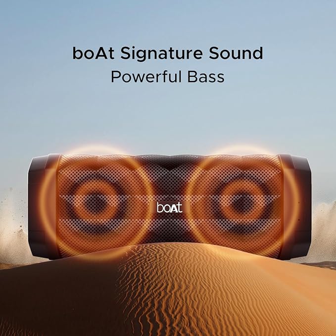 boAt Stone 650 10W Bluetooth Speaker with Upto 7 Hours Playback, IPX5 and Integrated Controls (Black)