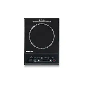 Bajaj Majesty ICX Neo 1600W Induction Glass Ceramic Cooktop With Pan Sensor And Voltage Pro Technology, Black