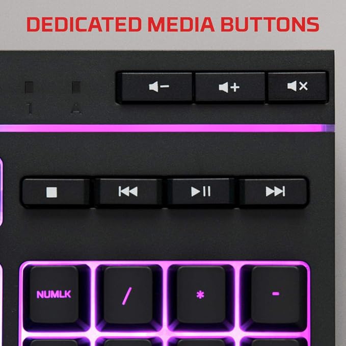 HyperX Alloy Core RGB USB Membrane Gaming Keyboard - Black (HX-KB5ME2-US)