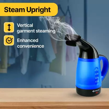Bajaj GS1 600 Watt Garment Steamer Cum Kettle, Black/Blue