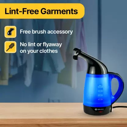 Bajaj GS1 600 Watt Garment Steamer Cum Kettle, Black/Blue